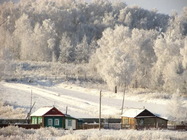 Алтайские деревни зимой