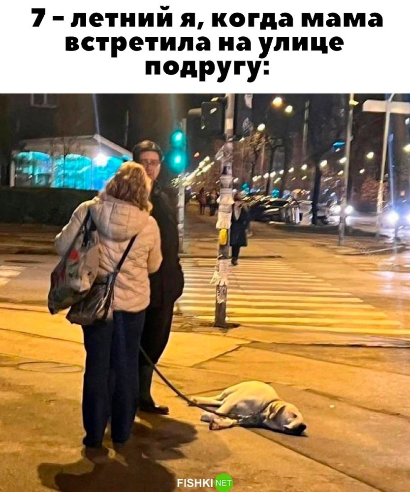 
        Когда мама встретила подругу    