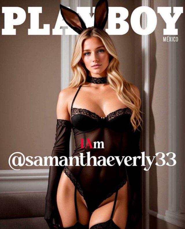 На обложке Playboy впервые появилась Саманта Эверли (Samantha Everly): но тут что-то не так