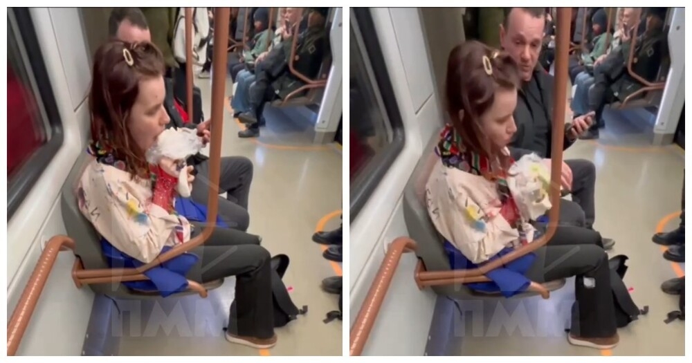 
        Мужчина ударил девушку за то, что она ела и чавкала в вагоне метро    