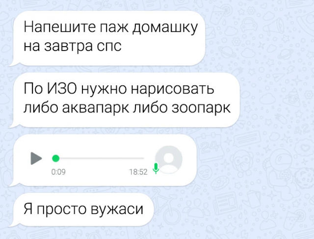 Подборка забавных переписок из школьных чатов