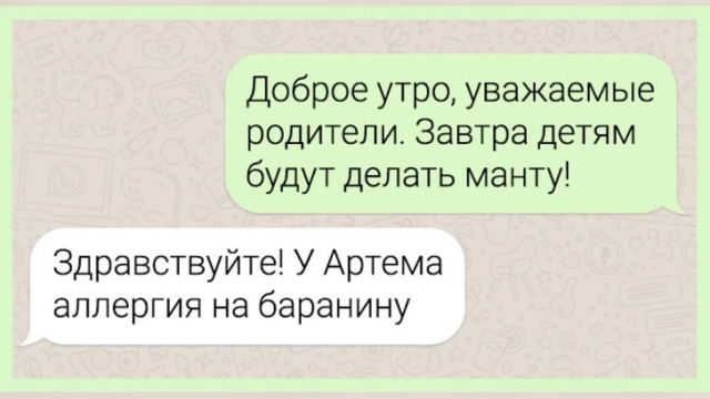 Подборка забавных переписок из школьных чатов