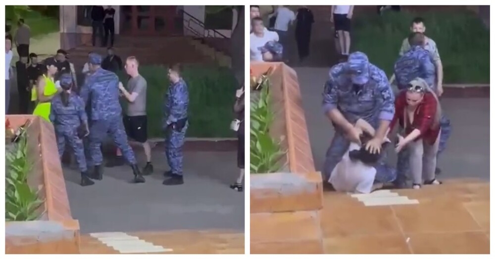 
        Женщина чуть не получила пулю, когда ударила росгвардейца    
