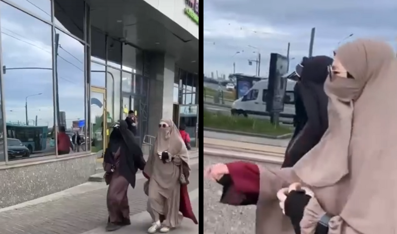 
        "Стоять, дамы в пододеяльниках!": женщина устроила слежку за дамами в никабах    
