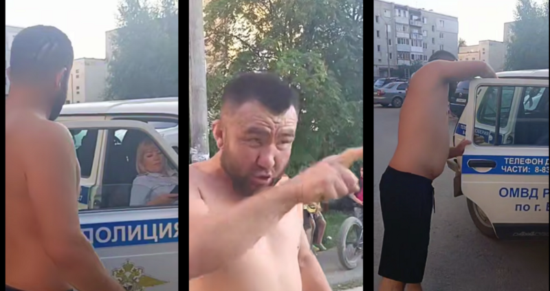 
        Женский экипаж полиции не смог справиться с одним приезжим, который чуть не вырвал им дверь в машине    
