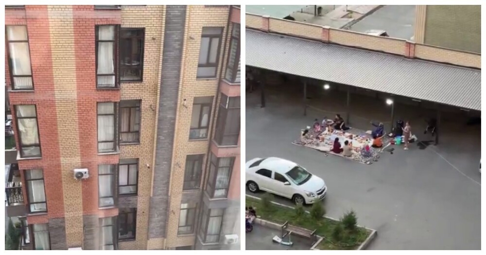 
        Иностранные дамы устроили пикник на полу    
