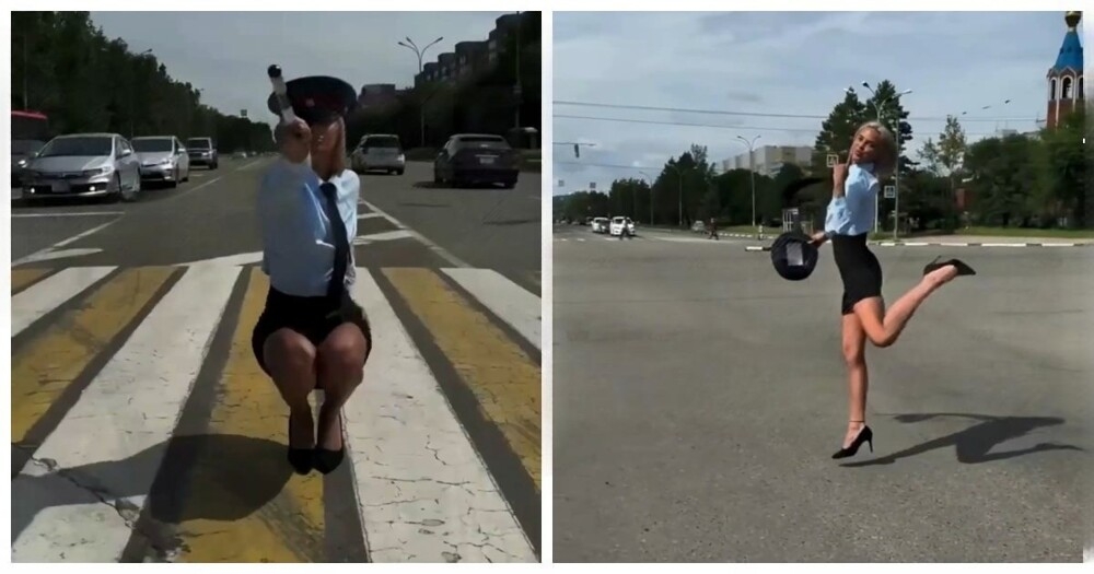 
        В Хабаровском крае девушка-регулировщица устроила на дороге шоу    