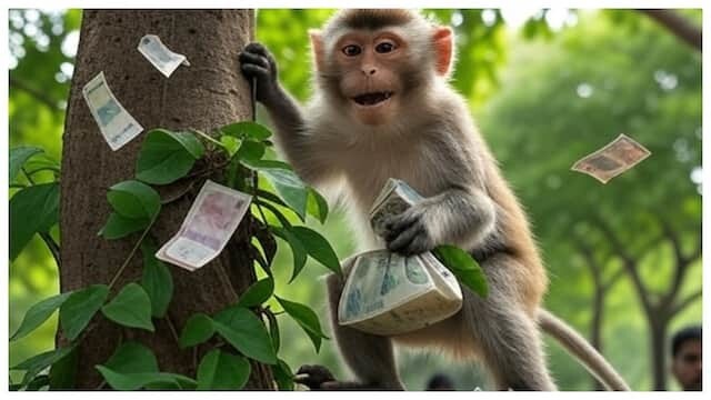 
        В Индии обезьяна украла сумку с деньгами    