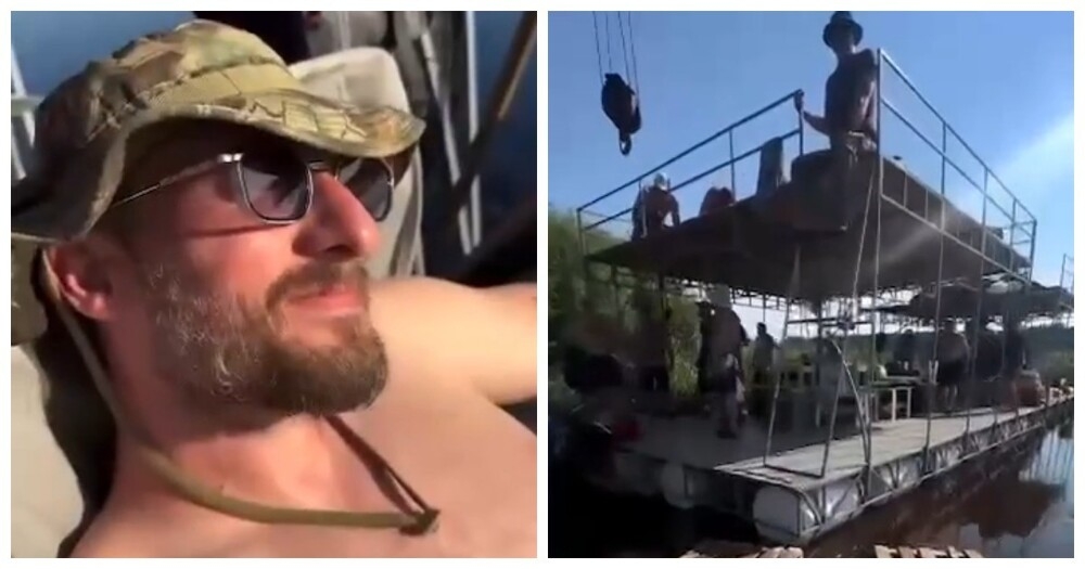 
        Мужчины устроили трёхдневное путешествие на плоту    