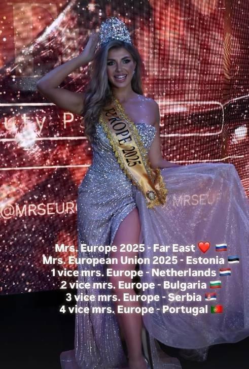 Визажистка из Владивостока Анастасия Белик победила в конкурсе «Миссис Европа 2025»
