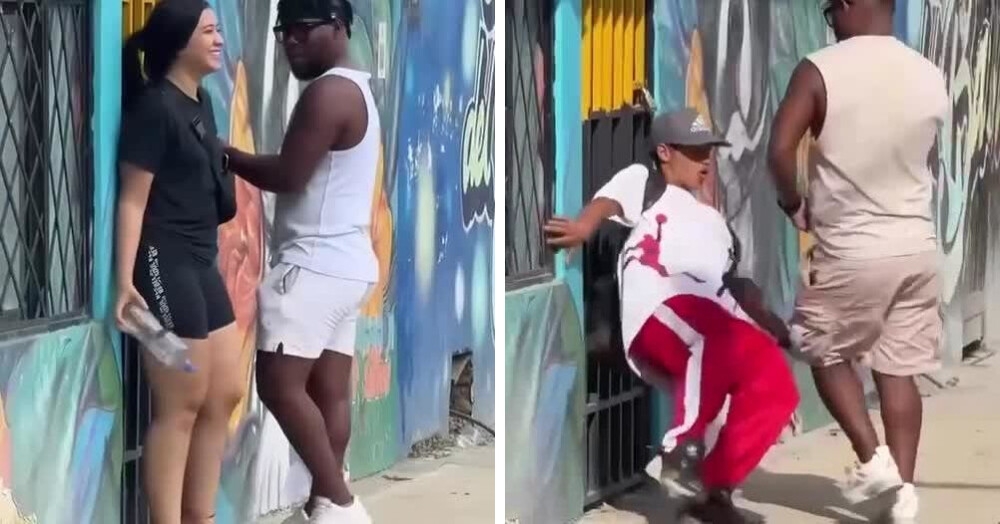 
        Забавный уличный розыгрыш    