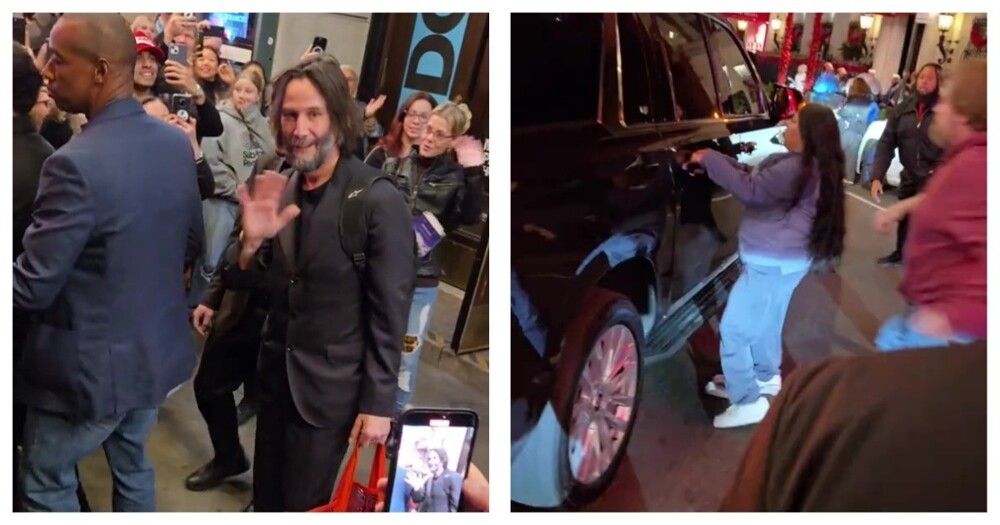 
        Безумная фанатка попыталась залезть в&nbsp;машину к&nbsp;Киану Ривзу    