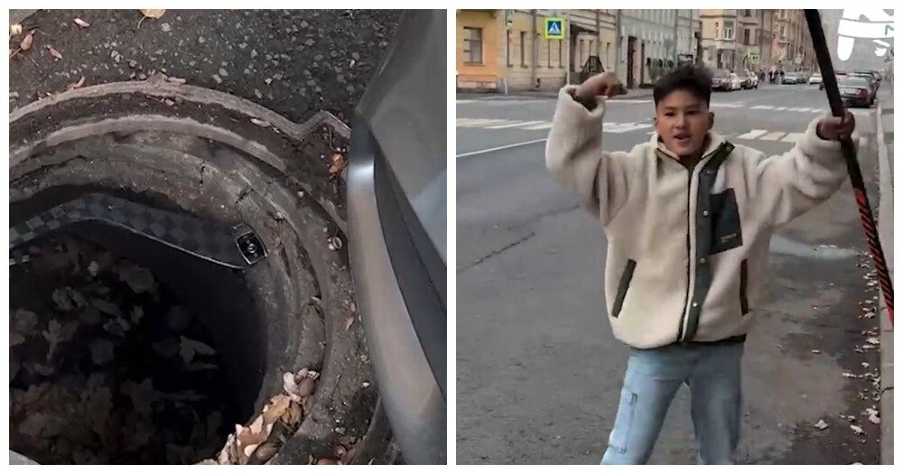 
        Юный хоккеист вытащил ключи из люка    