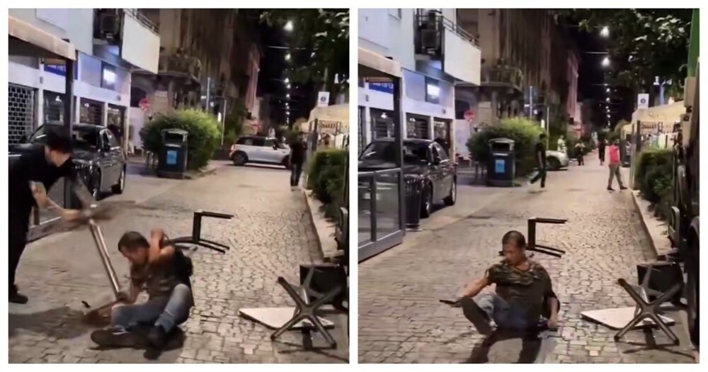 
        Бармен обезвредил пьяного мужчину с&nbsp;ножом    