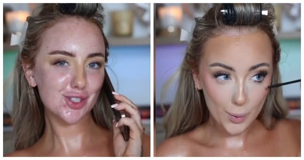 
        Девушка показала эффектное преображение с&nbsp;помощью макияжа    