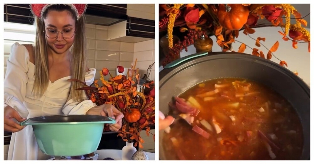 
        Девушка готовит солянку для&nbsp;парня    