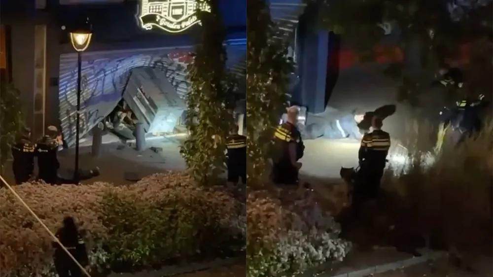 
        В&nbsp;Арнеме трое молодых амстердамцев врезались фургоном в&nbsp;ювелирный магазин &mdash; и&nbsp;сразу попались полиции    