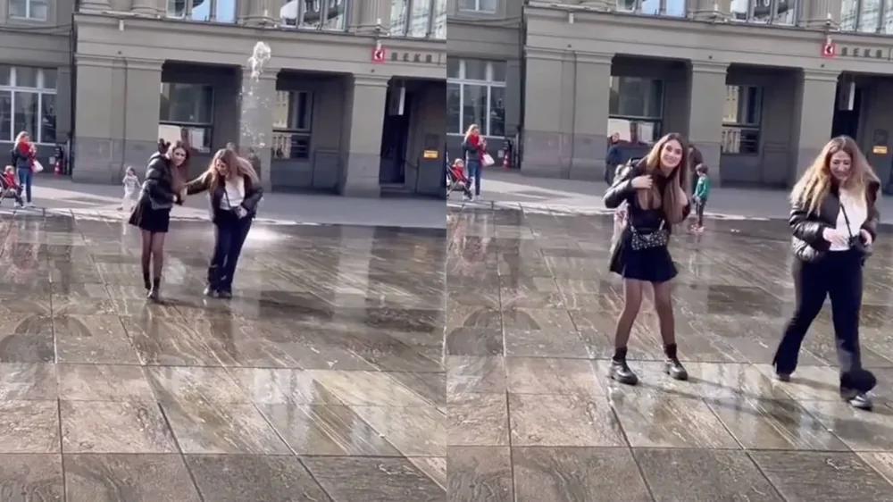Бернский фонтан шутит с прохожими: струя воды попала прямо под юбку
Бернский фонтан шутит с прохожими: струя воды попала прямо под юбку
