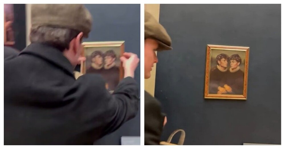 
        Шутники обманули охранную систему Лувра и&nbsp;повесили свою картину    