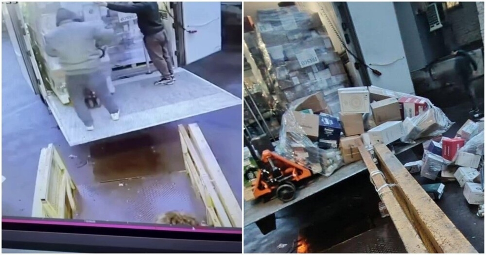 
        Грузчики разбили коробки с&nbsp;элитным алкоголем    