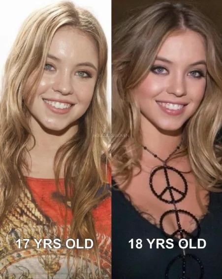 Как менялась актриса Сидни Суини с детства до нынешнего времени