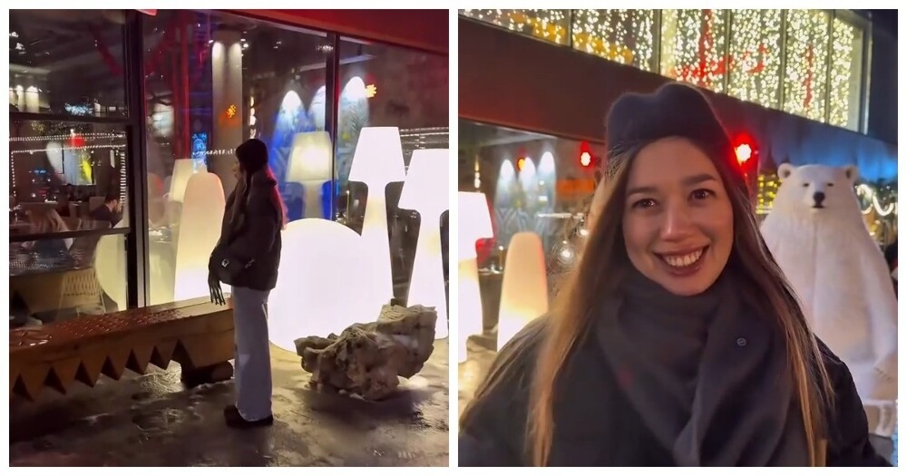 
        Друзья остановились у&nbsp;ресторана и&nbsp;сравнивают ужин с&nbsp;покупкой обуви    