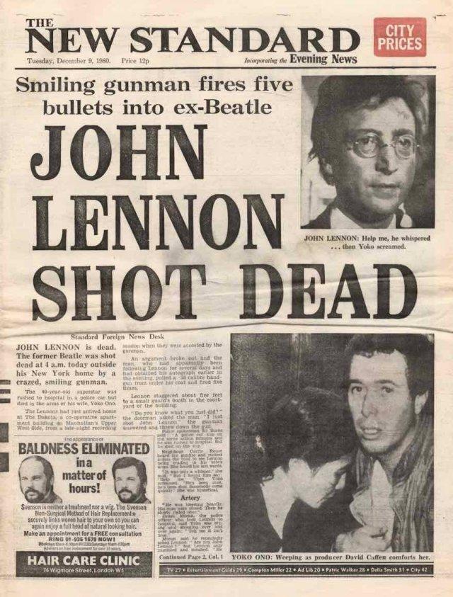 45 лет назад 8 декабря в Нью-Йорке, в 22:50, был убит Джон Леннон 45 лет назад 8 декабря в Нью-Йорке, в 22:50, был убит Джон Леннон