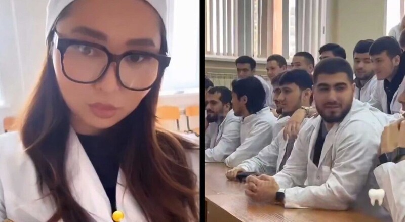 
        Студентка-медик показала аудиторию первого курса    