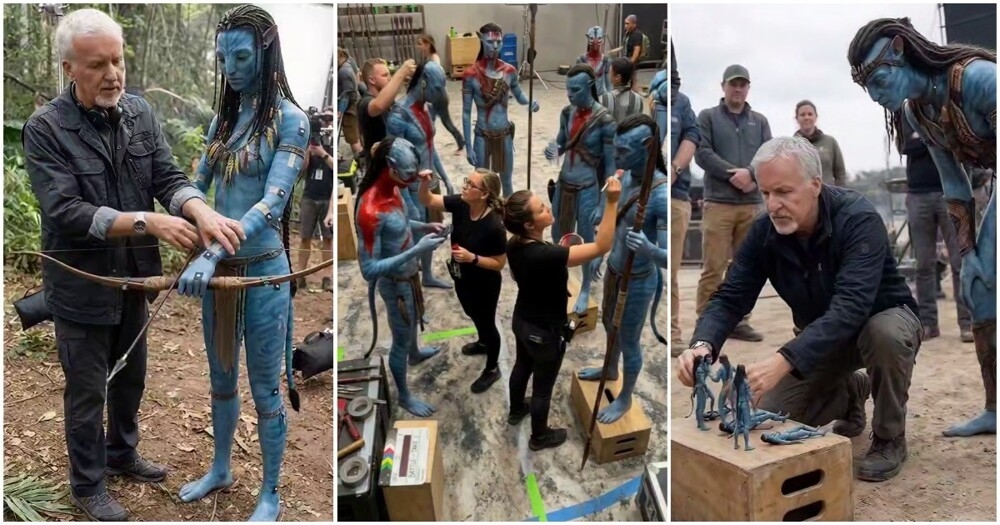 Жители планеты Пандора на съемках "Аватара"
Жители планеты Пандора на съемках "Аватара"