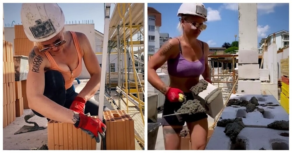 Женщина продемонстрировала свою работу каменщиком на строительном объекте
Женщина продемонстрировала свою работу каменщиком на строительном объекте