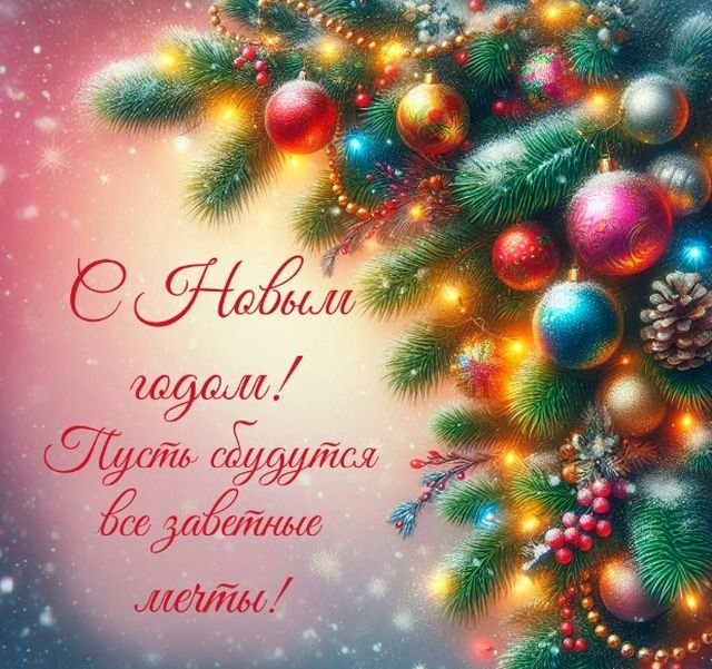 Красивые открытки и поздравления на Новый год 2026 (25 фото)