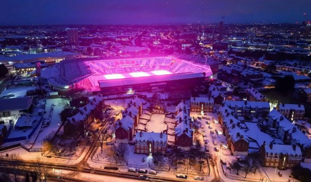 Розовое небо в Бирмингеме (6 фото + 4 видео)