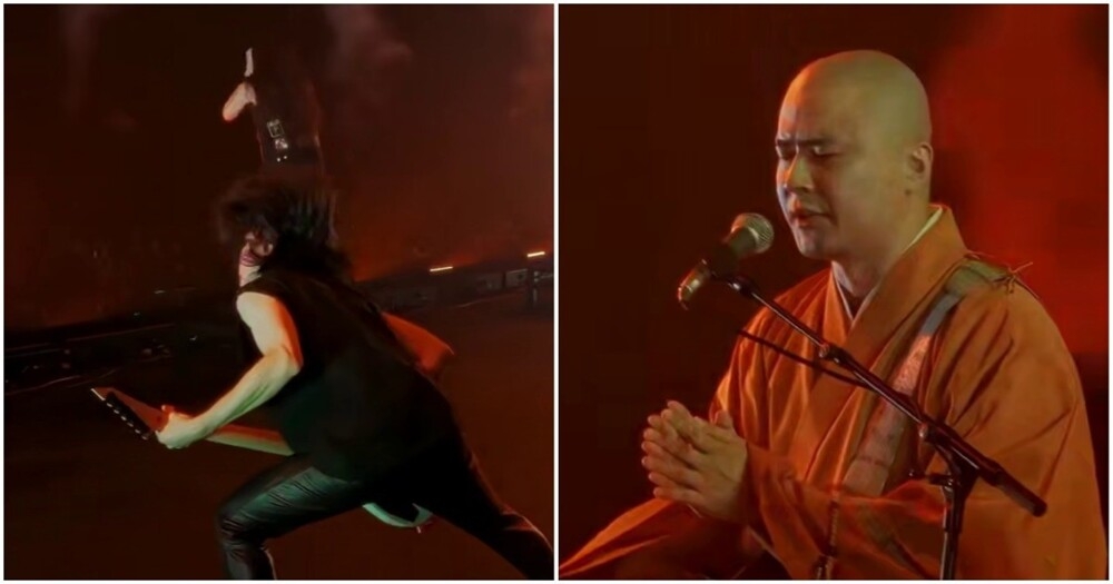 Буддийский монах на концерте металлистов
Буддийский монах на концерте металлистов