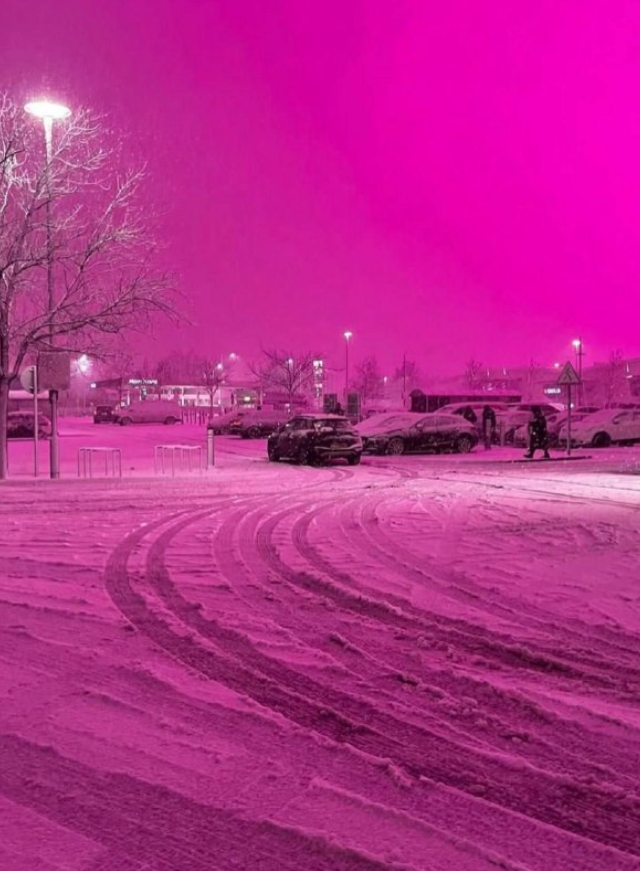 Розовое небо в Бирмингеме (6 фото + 4 видео)