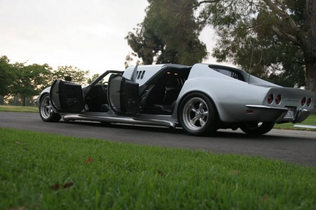 Лимузин на базе Chevrolet Corvette 1969 года (17 фото)