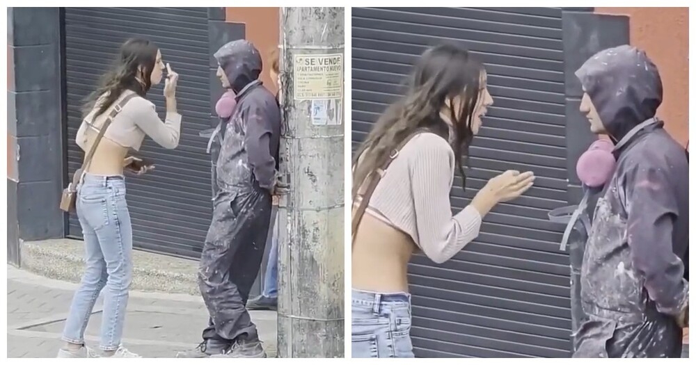 
        Эмоции против терпения: забавная сцена на&nbsp;улице    