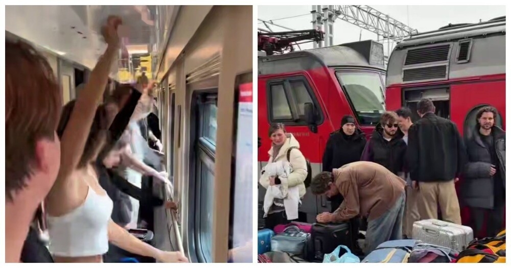 Парни и девушки выкупили все купе в вагоне и хорошо провели время
Парни и девушки выкупили все купе в вагоне и хорошо провели время