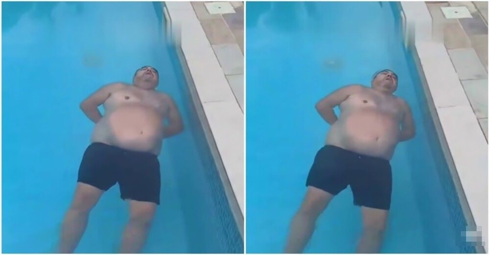 Мужчина уснул в бассейне
Мужчина уснул в бассейне