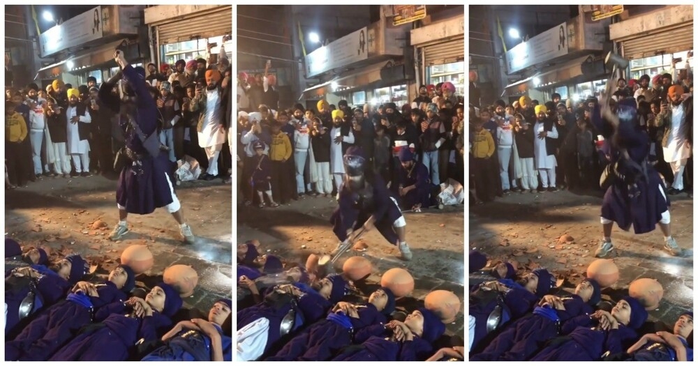 
        Опасное развлечение на&nbsp;улицах Индии    