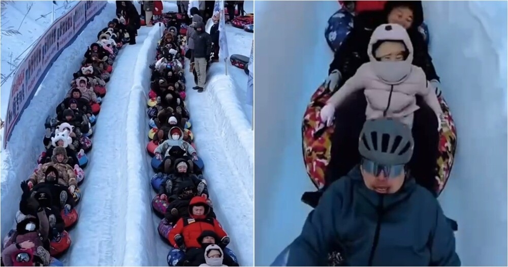 
        В&nbsp;Китае придумали &laquo;снежный высокоскоростной поезд&raquo; из&nbsp;ватрушек    