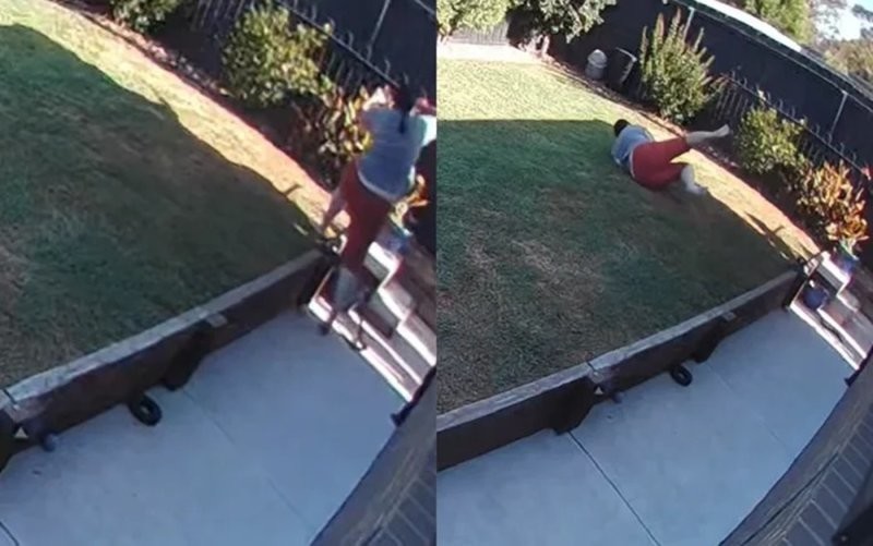 Ядовитая змея обвилась вокруг ноги женщины во дворе дома
Ядовитая змея обвилась вокруг ноги женщины во дворе дома