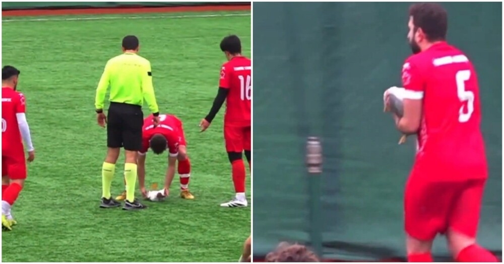 
        Футболист сбил чайку в&nbsp;полёте    