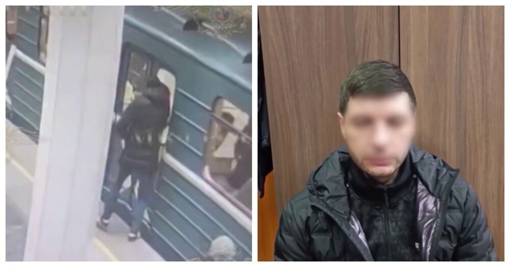 
        Полицейские задержали мужчину, разбившего стекло в&nbsp;вагоне поезда в&nbsp;московском метро    