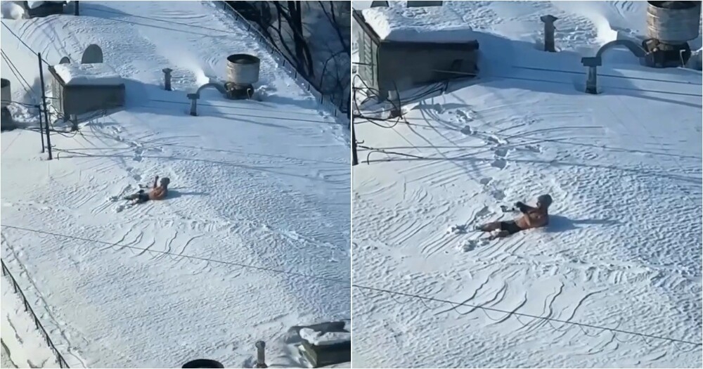 В Москве мужчина устроил снежное спа на крыше пятиэтажки
В Москве мужчина устроил снежное спа на крыше пятиэтажки
