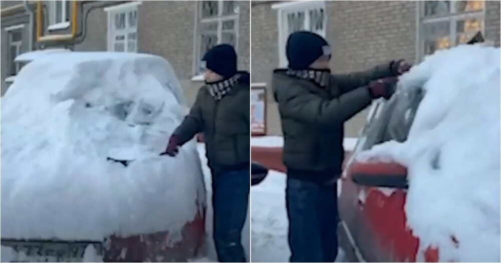 Московские школьники подрабатывают, расчищая снег с машин
Московские школьники подрабатывают, расчищая снег с машин