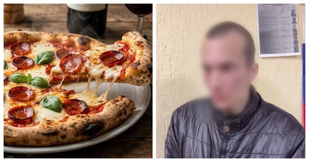 
        Голодный парень отобрал у&nbsp;курьера пиццу    