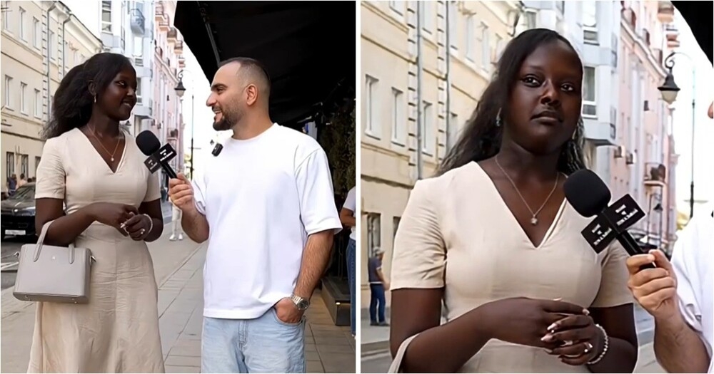 
        Студентка из&nbsp;Руанды произвела впечатление на&nbsp;интервьюера на&nbsp;Патриарших прудах    