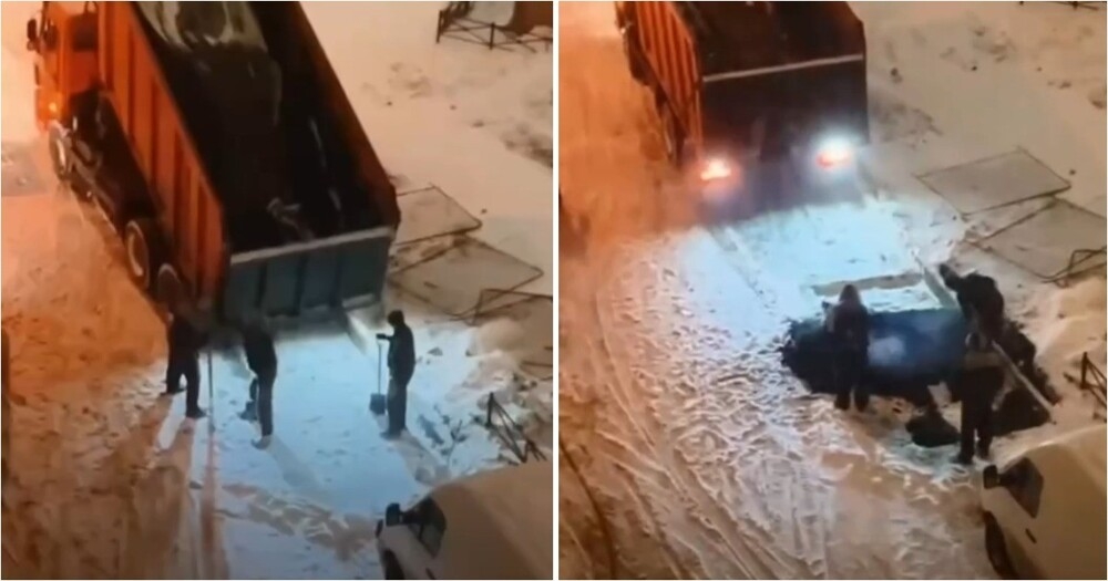 
        В&nbsp;Петербурге коммунальщики укладывают асфальт прямо на&nbsp;снег    