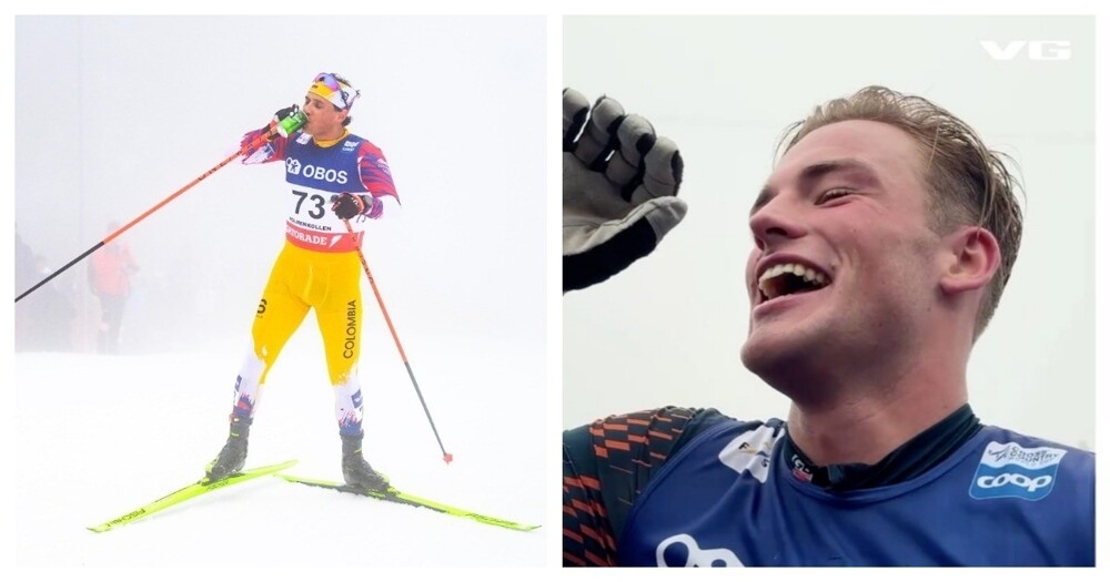 
        Лыжник напился прямо во&nbsp;время марафона    