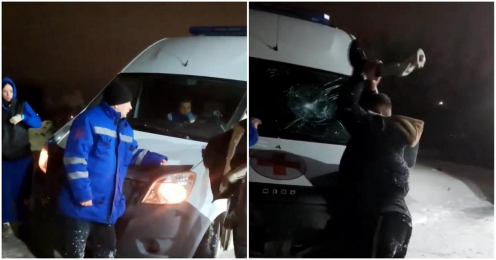 Мужчина разбил протезом стекло машины скорой помощи
Мужчина разбил протезом стекло машины скорой помощи